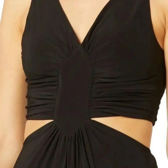 MISA Los Angeles Athema Cutout Waist Sleeveless Maxi Dress Black Size M NWT - Picture 2 of 12
